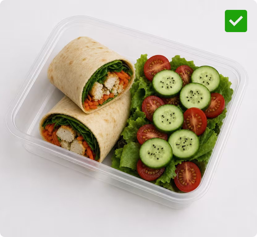 Sándwich y wrap del menú corporativo de Easy Lunch